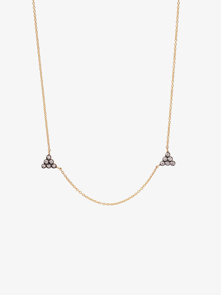 Duo or "two" triangle necklace by Yannis Sergakis.