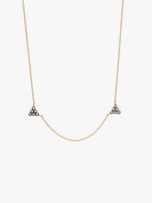 Duo or "two" triangle necklace by Yannis Sergakis.
