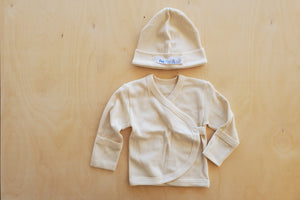 Baby Cardigan and Cap by Fog Linen.