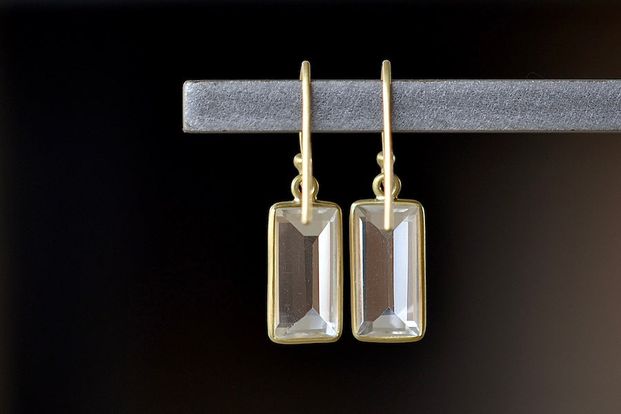 Medium Baguette Earrings in Crystal