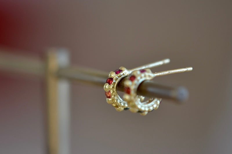 Polly Wales Nova Ear Cuffs Stud Earrings with Rubies OK OK the store