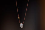 Diamond and 18K Bead Pendant Necklace