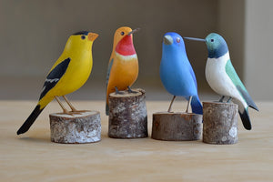 A selection of beautifully made fair trade Birds from Brazil.  Modeled after birds from the region, this artisan makes them from reclaimed wood and supports his family by their production.