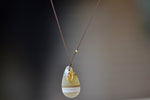 Agate and Citrine Pendant Necklace