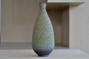 
            
                Load image into Gallery viewer, Heather Rosenman Tall Green Vase in Volcanic glaze.
            
        