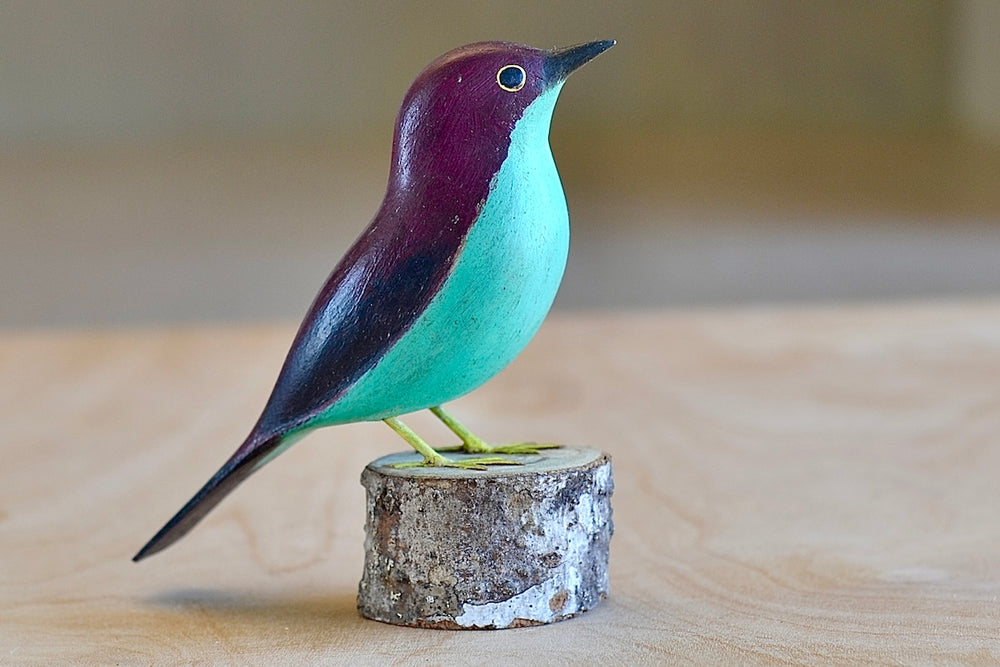 Decorative Wood bird from Brazil - Violeta Chmhaleda