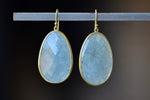 XL Aquamarine Egg Earrings