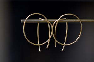 Medium Rope earrings in 14k gold by Kathleen Whitaker.