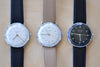 Max Bill 34mm Hand wound  Watch with and without numerals in white and black.