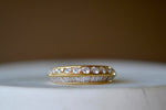 Crescent Ring with Baguette and Round Diamonds