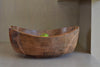 Large Circle Factory Bowl in Maple 18 x 7 is a large turned wood bowl in natural Maple by George Peterson. Made from salvaged wood in North Carolina. 