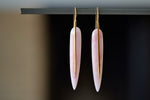 Rachel Atherley Feather Earrings in Pink Opal