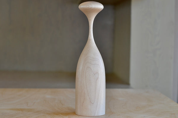 Serratus Pepper Mill Grinder by Tantalus Design in Maple Sugar. Made by Tantalus in Canada.