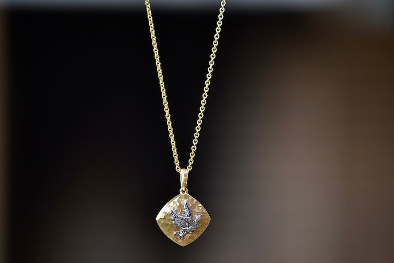 Square Bird Slide locket by Arman Sarkisyan | OK– OK Fine Furniture