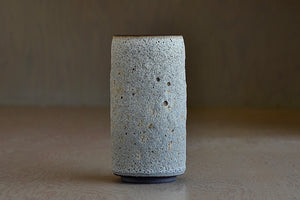 
            
                Load image into Gallery viewer, Gray to white Cyliner ceramic vase by Heather Rosenman.
            
        