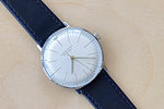 Max Bill 34mm Hand wound Watch in White Dial Without Numbers