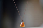 Hessonite and Sapphire Pendant Necklace