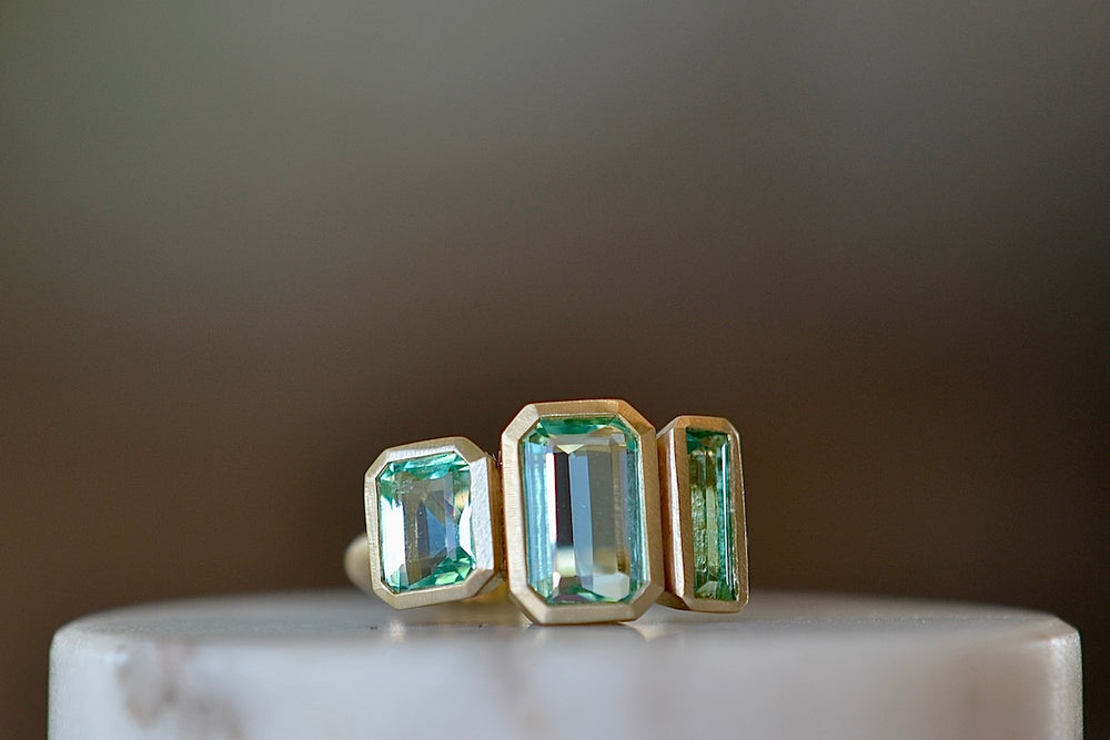 Emerald Trio Ring