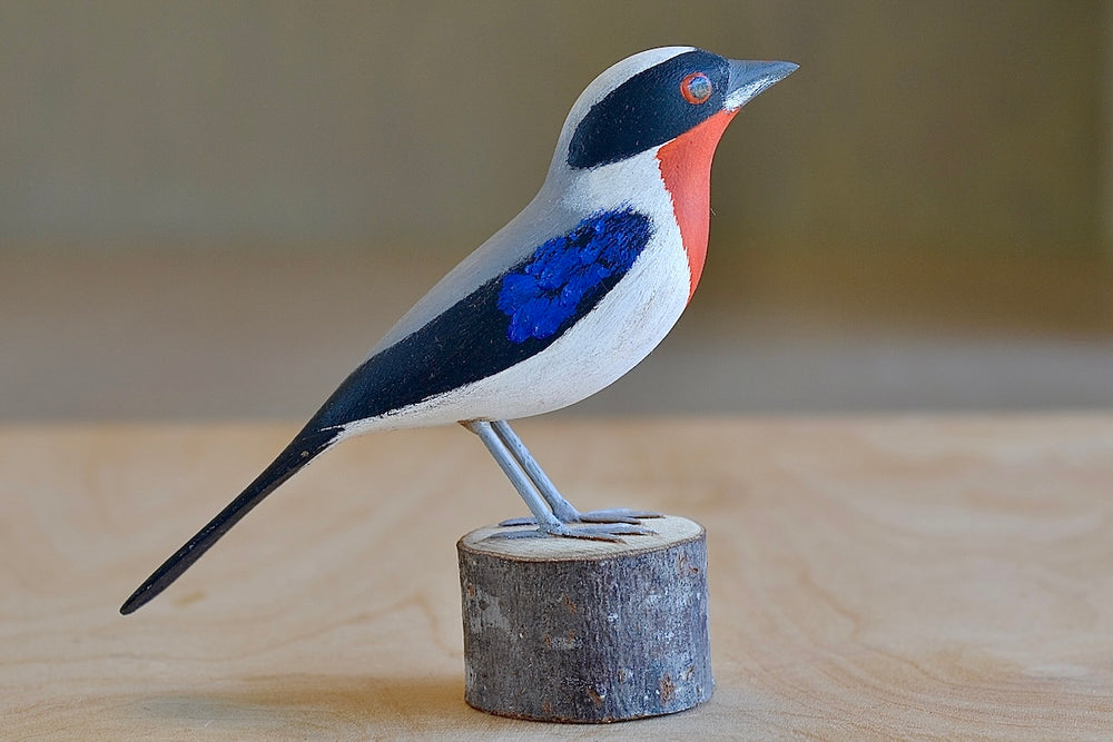 Decorative Wood bird from Brazil - Saira Apunhalada