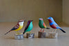 A selection of beautifully made fair trade Birds from Brazil.  Modeled after birds from the region, this artisan makes them from reclaimed wood and supports his family by their production.