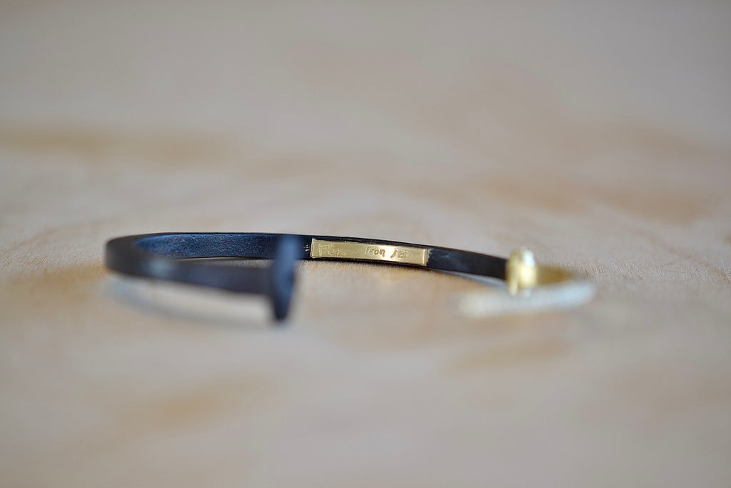 Hinge on Pat Flynn Nail bracelet with pavé tail.