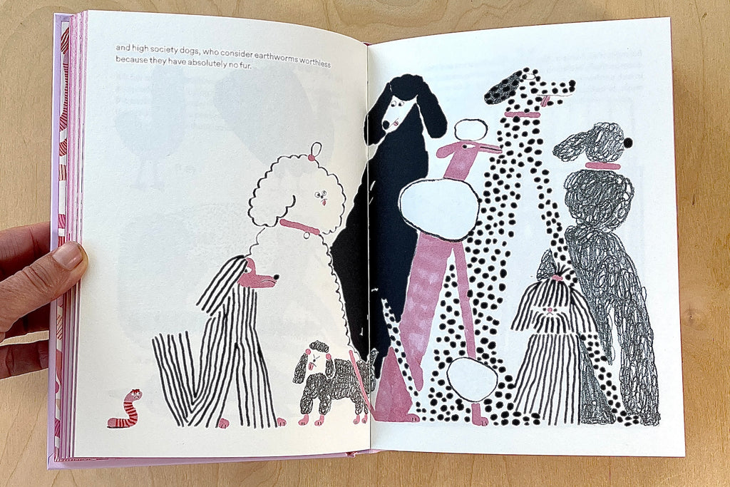 Page from The Unfortunate Life of Worms by Noemi Vola