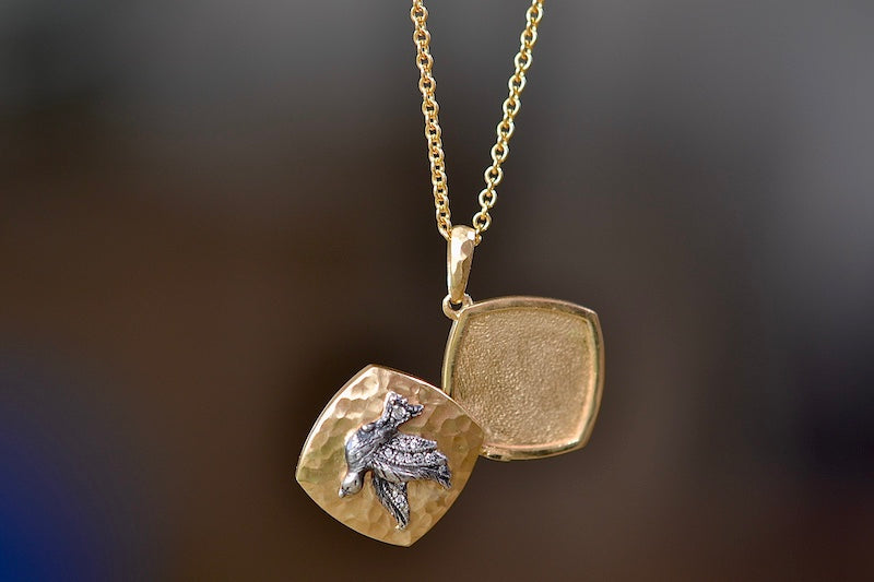 Square Bird Slide locket by Arman Sarkisyan | OK – OK the store