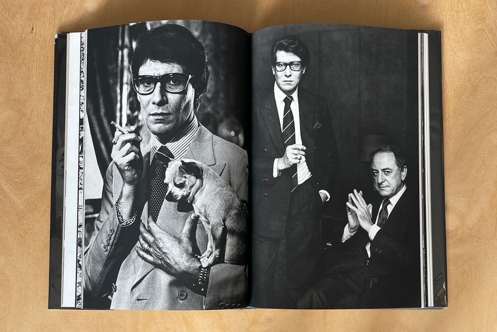 Portrait of Yves Saint Laurent and partner by Alice Springs a.k.a June Newton