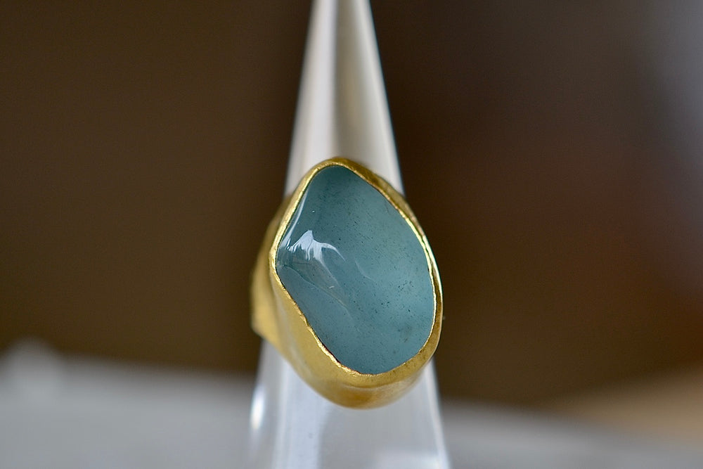 One more of Aquamarine Tibetan Ring by Pippa Small Jewellery.