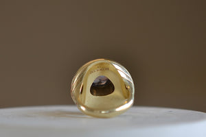 
            
                Load image into Gallery viewer, Back view of view of the small petite lollipop ring  in trolleite and spinel by Retrouvai.
            
        