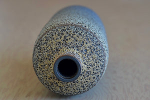 Heather Rosenman Tall Gray Blue Flask Vase in Volcanic Glaze