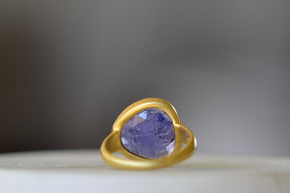 View from back of Tanzanite Greek Ring by Pippa Small.