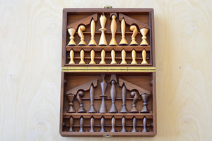 Boxed up Vintage Anri Chess Set.