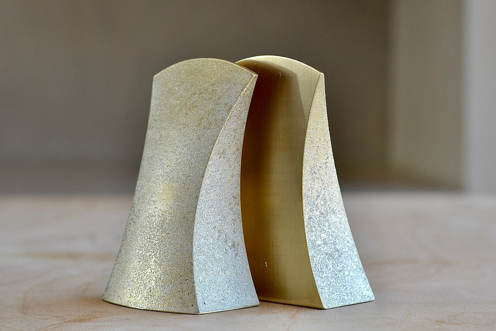 
            
                Load image into Gallery viewer, Japanese Brass Bookends made in Toyama.
            
        