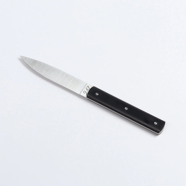 9.47 Steak Knife by Perceval in  black on white background.