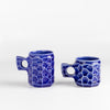 Large and medium  Cobalt Blue Ceramic Jin cups from Akihiro Woodworks in collaboration with One Kiln Ceramics.