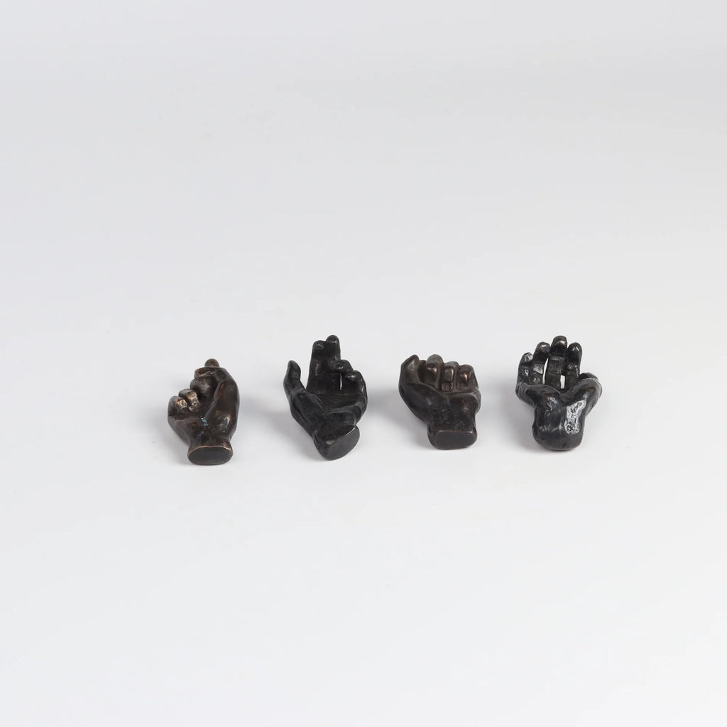 Bronze Objects Small "Hands" sculpture objects by Anne Ricketts.