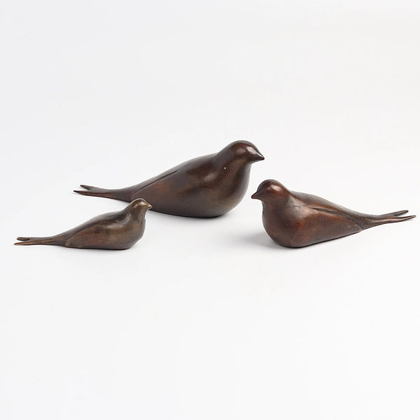 Bronze Objects "Swallows" by Anne Ricketts in three sizes.