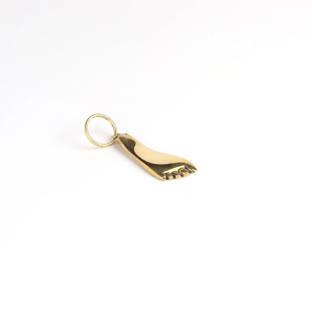 Werkstätte Carl Auböck #5735 brass keyring called Foot.