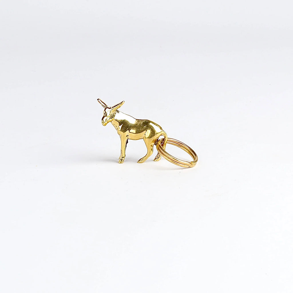 Werkstätte Carl Auböck Aubock donkey keyring in brass.