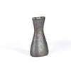 Werkstatte Carl Aubock Vase 7231 called Hourglass in patina brass with polished rim on white.