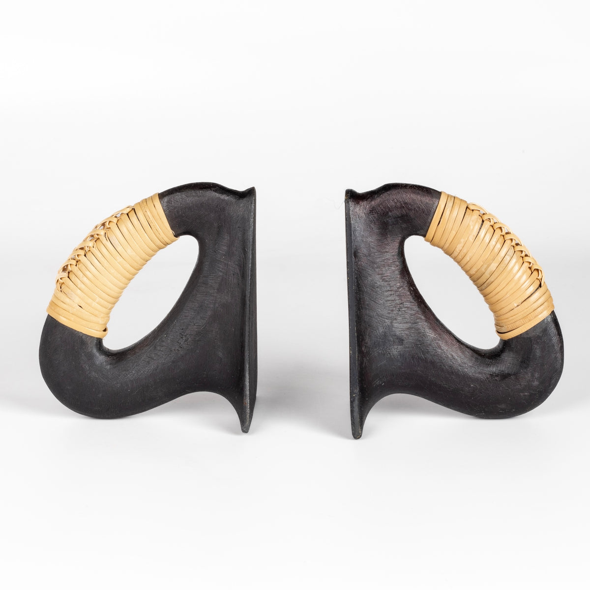 Carl Aubock 3530 Brass Patina Bookends With Cane| OK– OK Fine