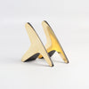 Carl Aubock Bookends 3847 T Polished on white background.