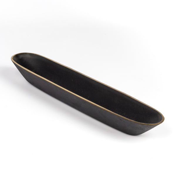 Alternate view of brass fountain Pen Rest in patinated brass 4317 designed by Carl Auböck.