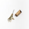 Carl Aubock Corkscrew 4222 brass Hand on white background.