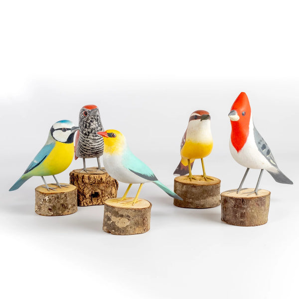 A selection of beautifully made fair trade Birds from Brazil.  Modeled after birds from the region, this artisan makes them from reclaimed wood and supports his family by their production.