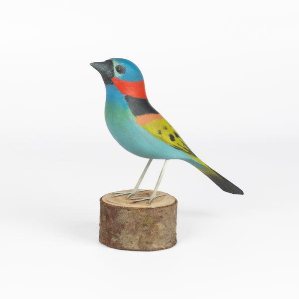 Saira Militar Bird from Brazil is a beautifully made fair trade wood bird modeled after birds from the region, this artisan makes them from reclaimed wood and supports his family by their production. 