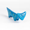 Bitossi Rimini Blue Cat with Triangular Face on white background.