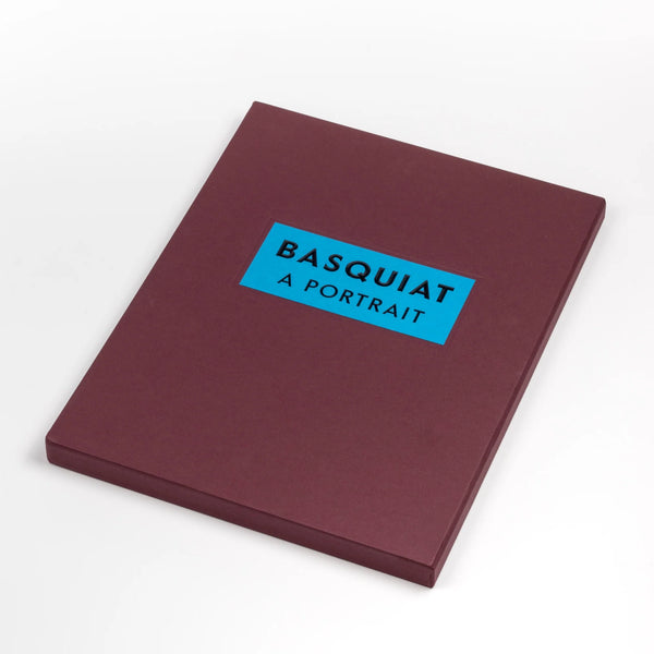 Basquiat "A Portrait" by Richard Corman is a limited edition of 500 book of photographs from June of 1985 when Richard Corman photographed Basquiat at the artist's studio at Great Jones Street in New York City. Twelve images from seven contact sheets came out of that session, which is published for the first time in this limited edition of 500 slip covered book with a signed and numbered certificate inside.