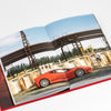 Page from Bart Kuykens Prancing Horses photo book dedicated to classic Ferraris and their drivers utilizing analog photography only.